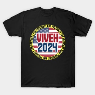 Vivek for President 2024 Ramaswamy Republican Candidate Yellow Border Super Cool T-Shirt